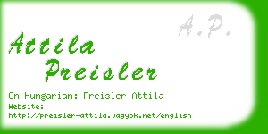 attila preisler business card